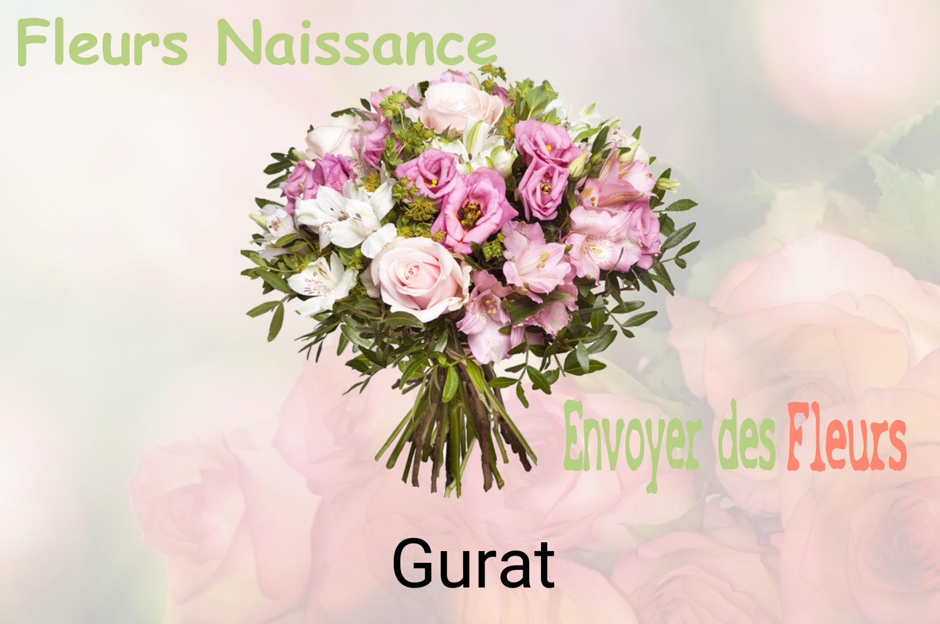 Bouquet de fleurs de naissance livré à Gurat