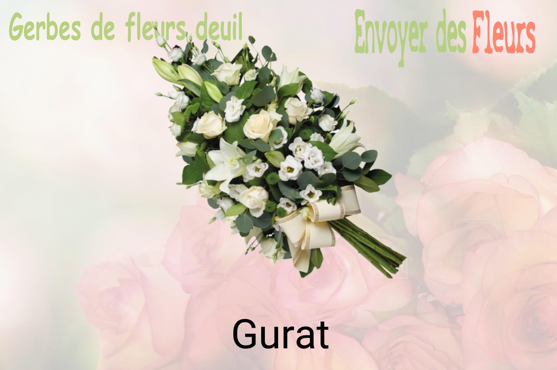 Gerbe de fleurs de deuil livrée à Gurat